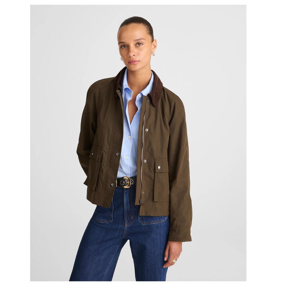 Madewell Waxed Zip-Front Jacket Size Small